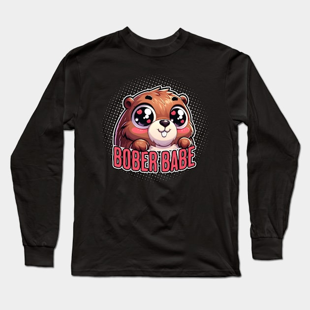 Bober babe | Bóbr | Polish Beaver | Meme from Poland | Slav | Slavic Long Sleeve T-Shirt by octoplatypusclothing@gmail.com